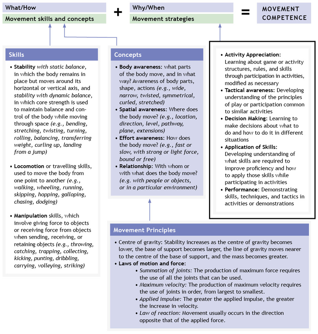 Figure 3: Inquiry Components in the Movement Competence: Skills, Concepts and Strategies Strand